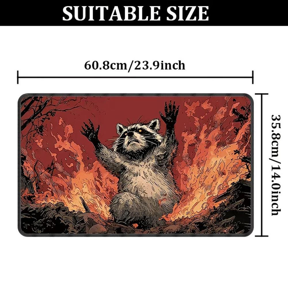 1 Stück „Raccoon in Flames“ MT – Bar Mat Rubber Bewertung und Preis