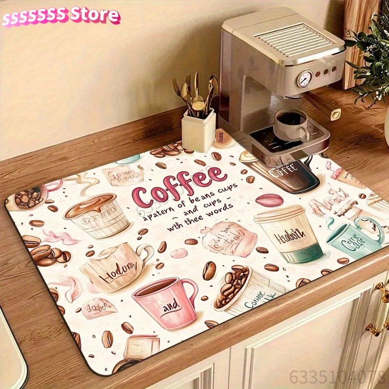 Kaffeetassen-Muster Absorbiere – Bar Mat Rubber Bewertung und Preis
