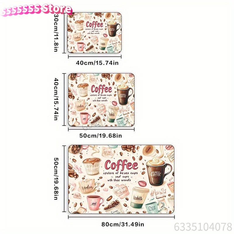 Kaffeetassen-Muster Absorbiere – Bar Mat Rubber Bewertung und Preis