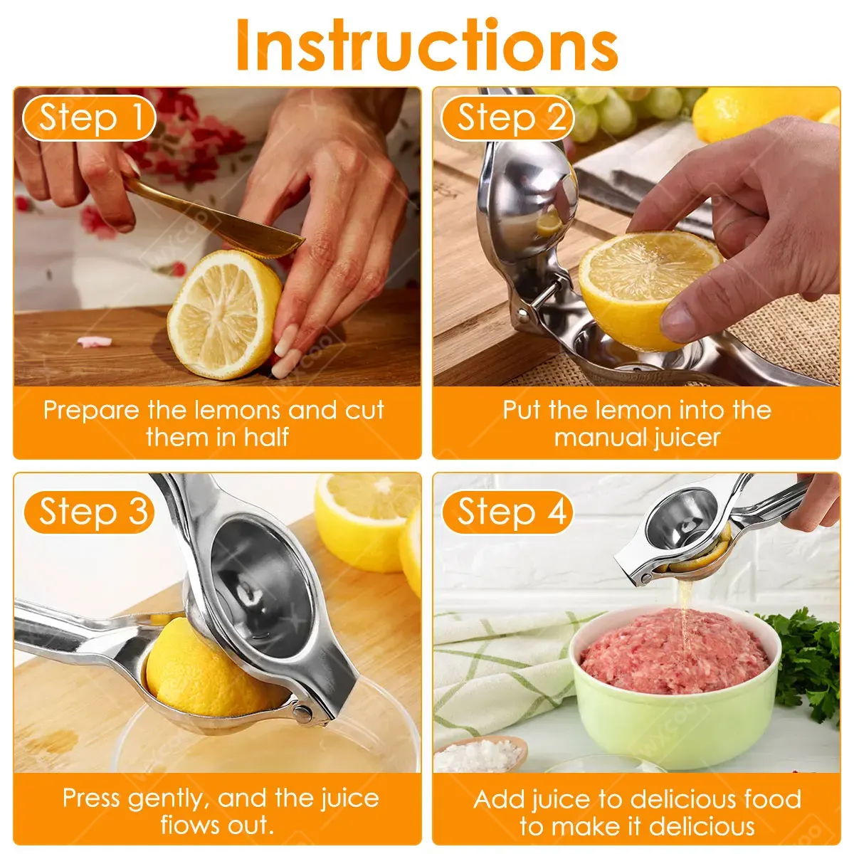 Zitronenpresse, Küchenzubehör, – Citrus Juicer Bar Bewertung und Preis